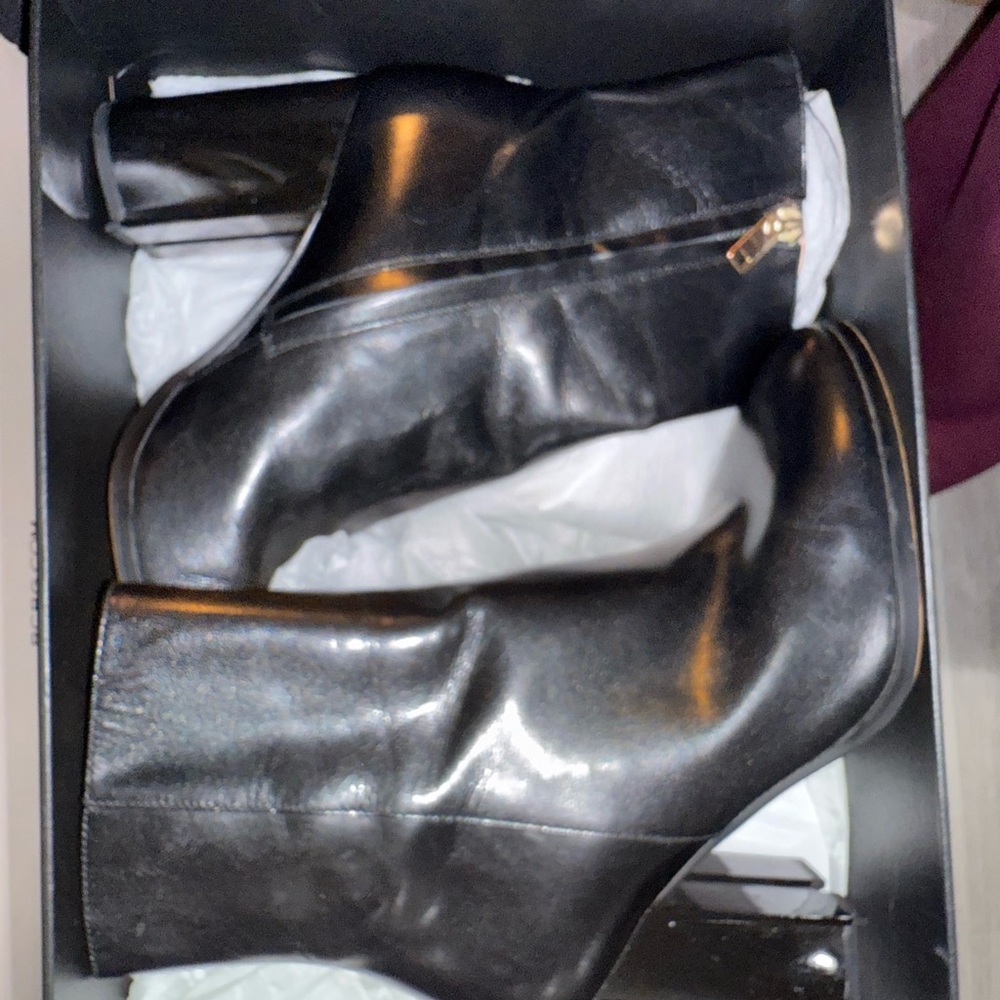Coach Black Heeled Boots